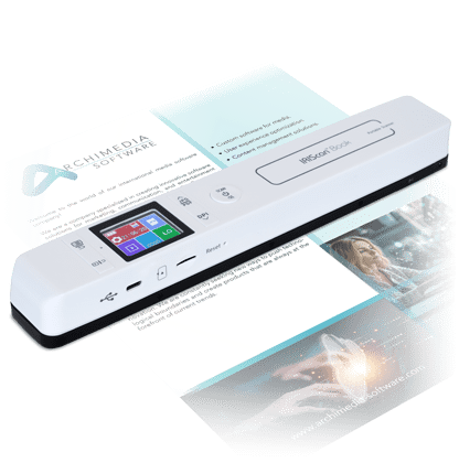 IRIScan book 7 scanning a document