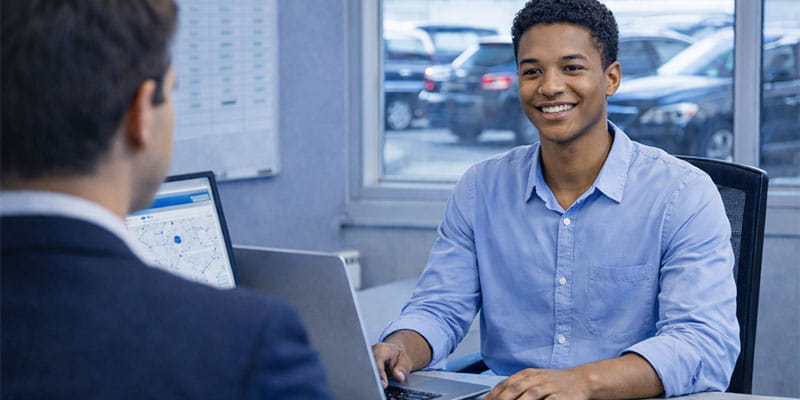 Small business owner efficiently scanning daily administrative paperwork securely