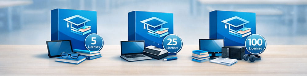 University campus background for education packs