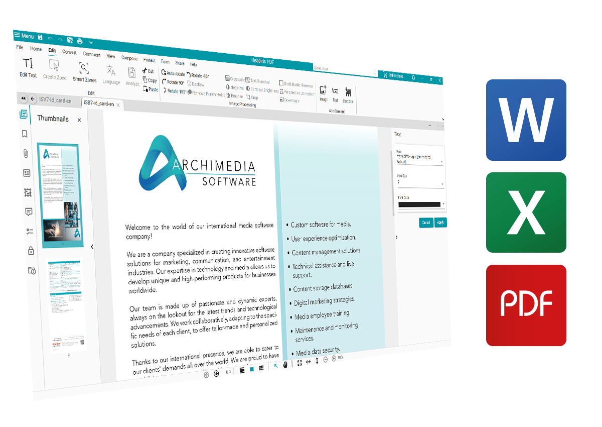 Readiris PDF header image