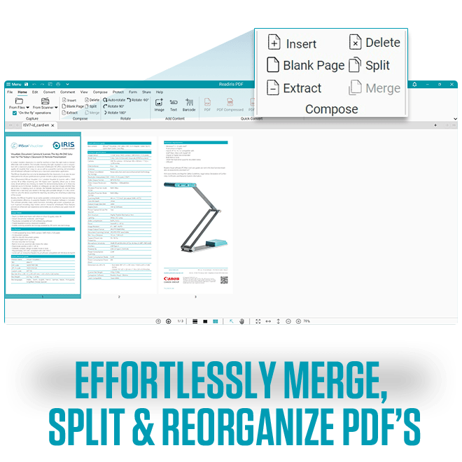 Readiris PDF Elite organize your pdfs