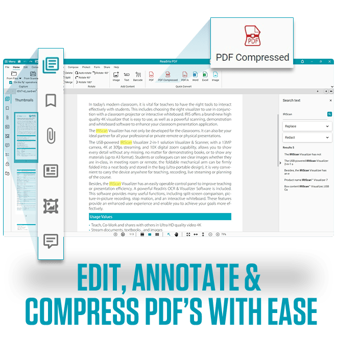 Readiris PDF Elite edit your pdfs