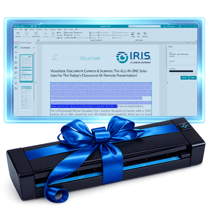 Readiris PDF Elite + free duplex scanner IRIScan Executive 4